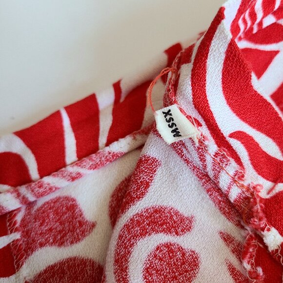 Vintage 60s high waisted red and white wide leg pants size XXS. 1960s mod pants. - Picture 4 of 10